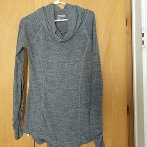 Active wear scoop turtleneck sweater